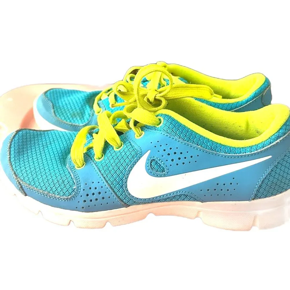 Nike Flex Experience Sneakers Womens US 8 Blue Lace Running Gym Workout Shoes